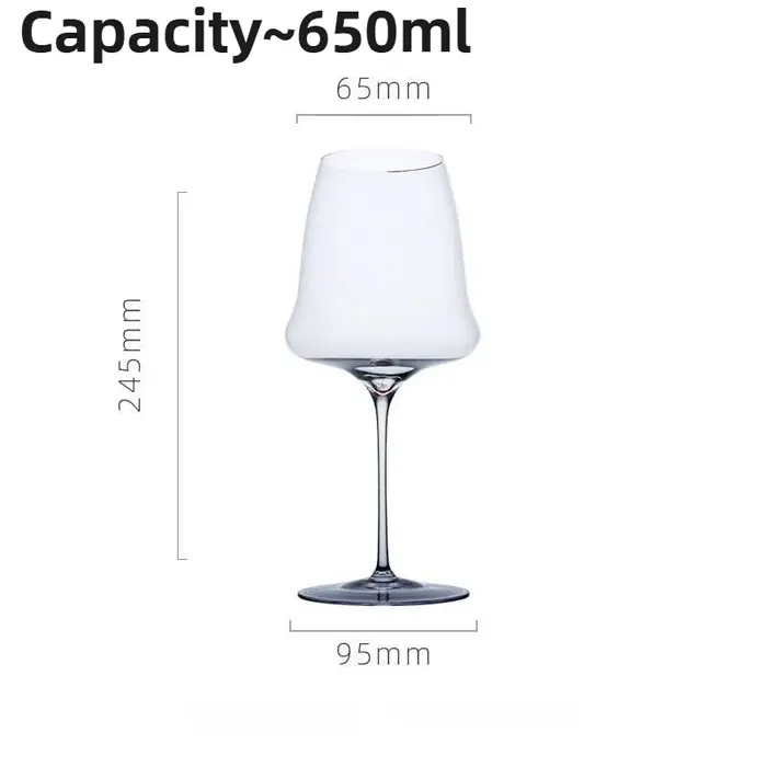 Gobelet en verre cristal ultra-fin fait à la main
