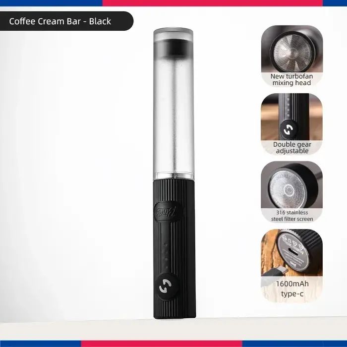 Nouveau mousseur à café Bincoo rechargeable, mousseur à lait portatif, outil pour expresso, mélangeu