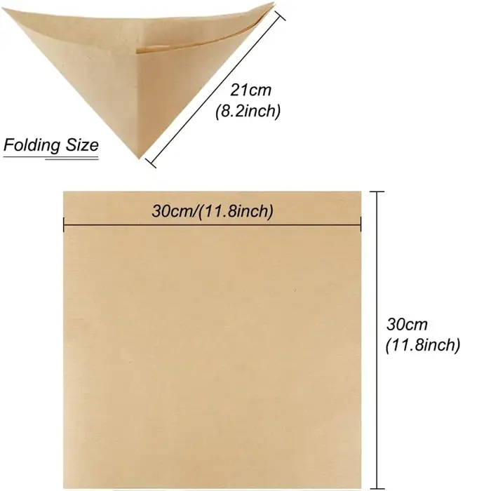 Papier filtre à café CHEMEX pré-plié 30x30cm