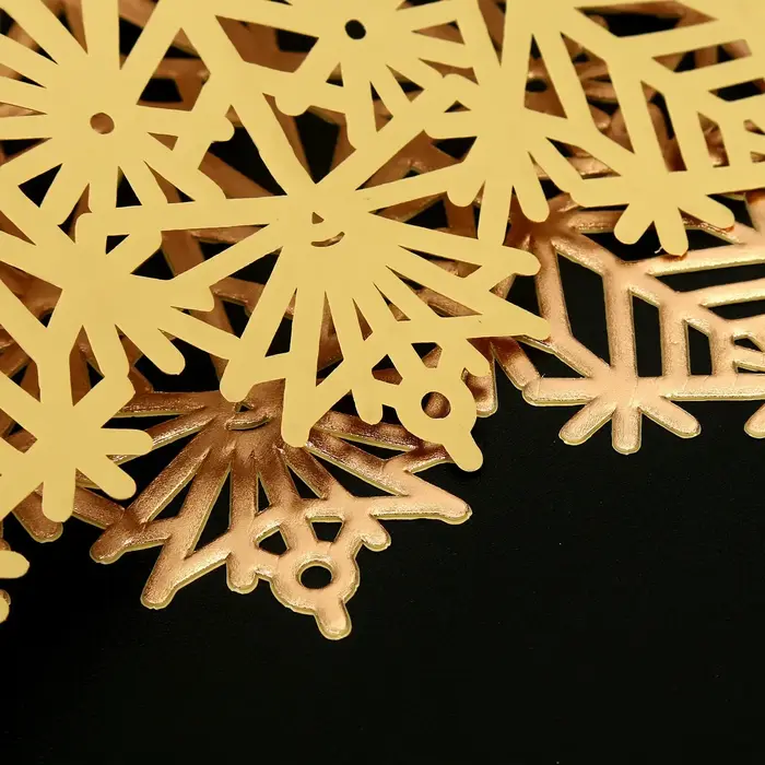 Napperon décoratif de Noël en PVC flocon de neige romantique