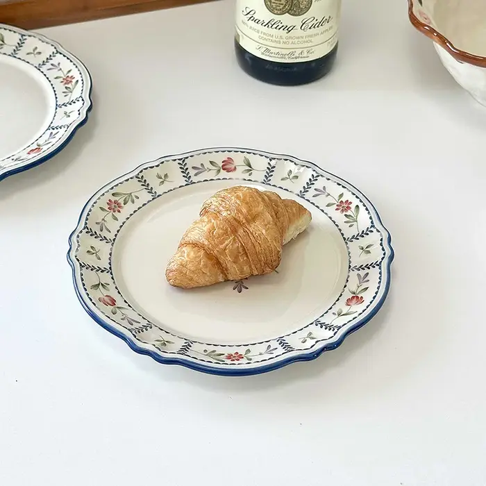 Assiette en céramique imprimée française