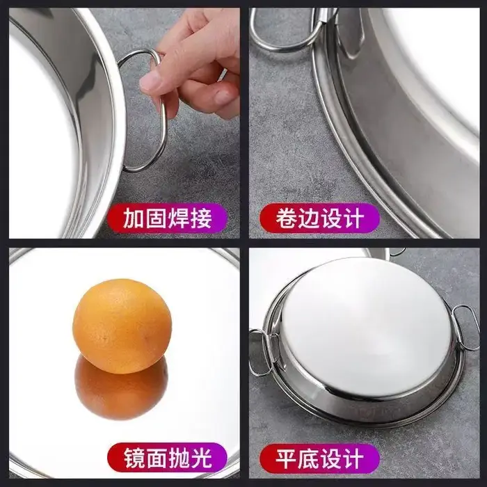 Assiette à gâteau en acier inoxydable extra-épaisse