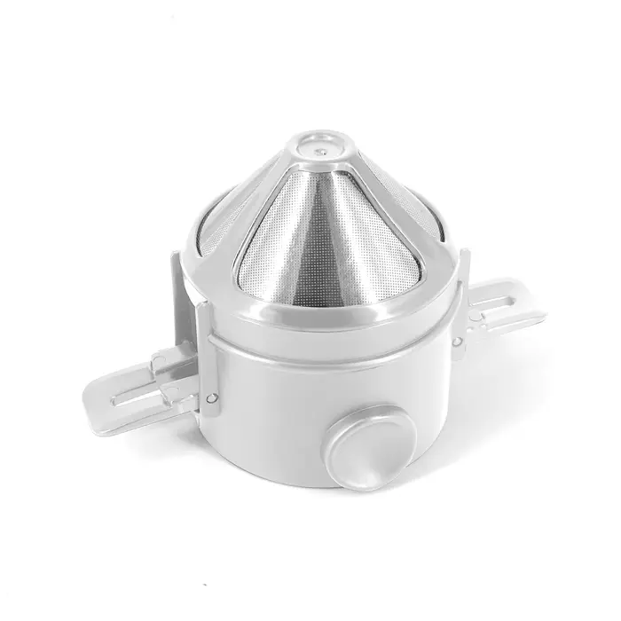 Cône de goutte à café pliable, infusé à la main, support en acier inoxydable, sans papier filtre, fi