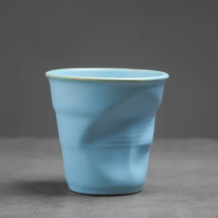 Mini tasse à café irrégulière créative de 3/6oz, 90/180ml, tasse à thé en céramique sale rétro