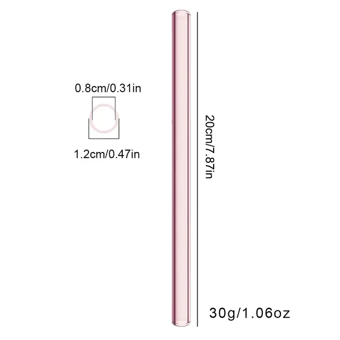 Pailles en verre à haute teneur en borosilicate