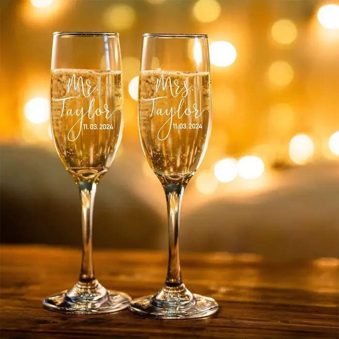 Flûtes à champagne personnalisées