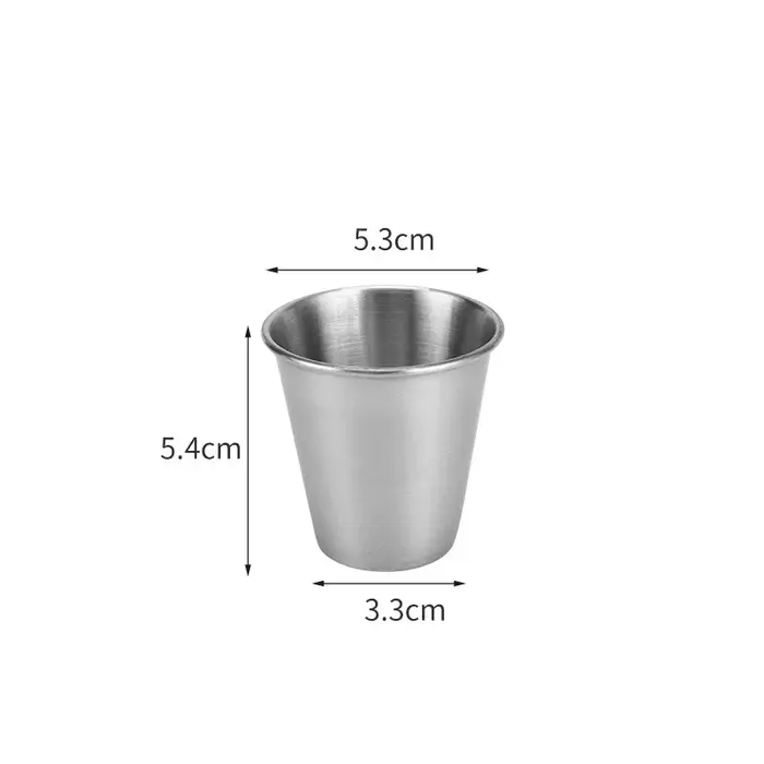 Verres à liqueur en acier inoxydable 2.5 oz, verres à liqueur standard en métal pour expresso, bar à