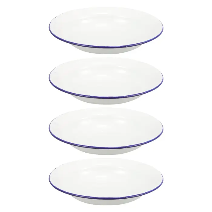Assiettes en émail rétro
