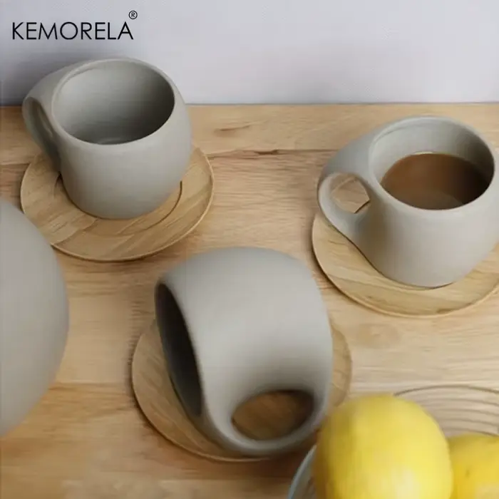Tasses à café en céramique avec Design artistique moucheté