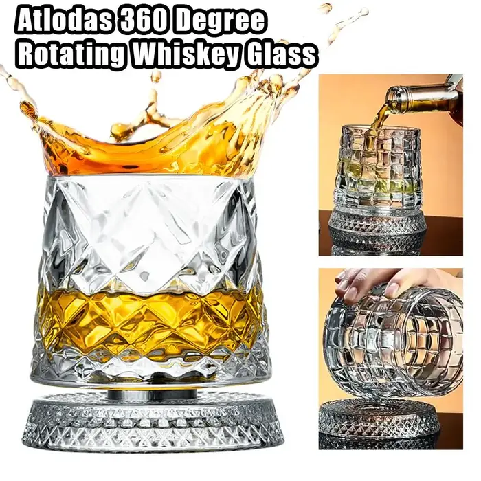 Verre à whisky rotatif