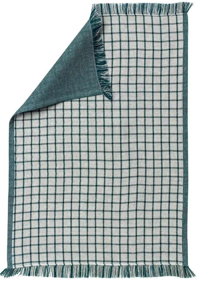 Torchon recycl Aden Blanc/paon 50 x 70