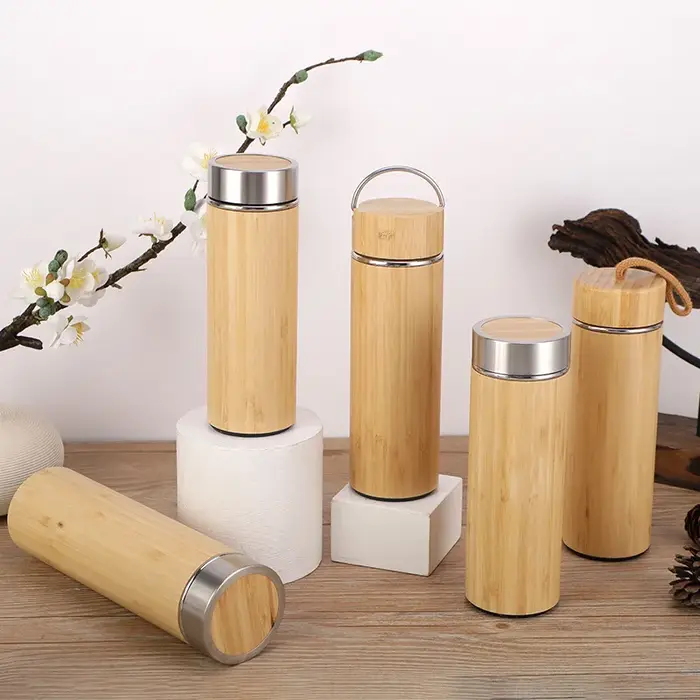 Thermos en bambou personnalisé