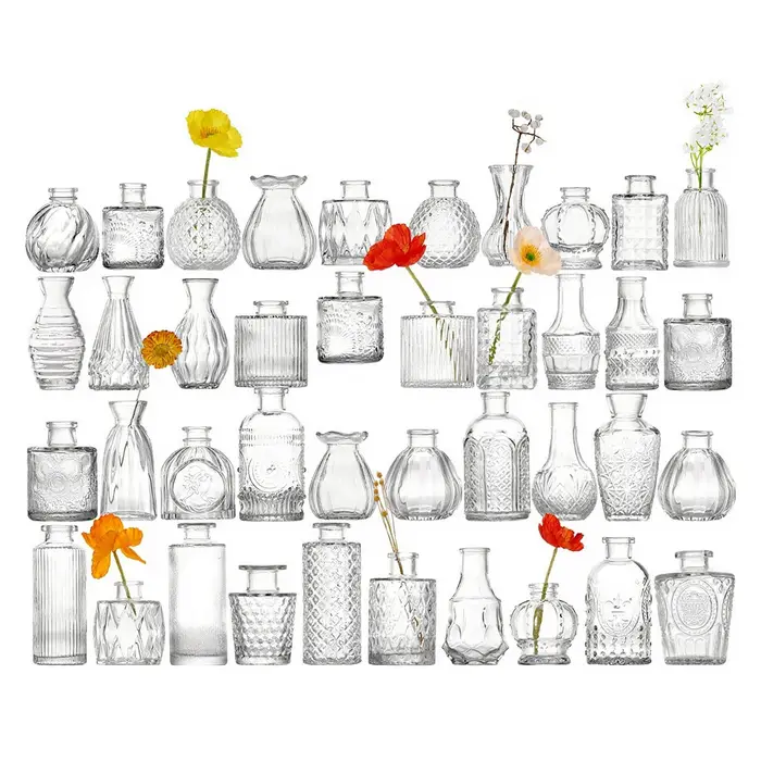 Petit Vase à fleurs décoratif transparent