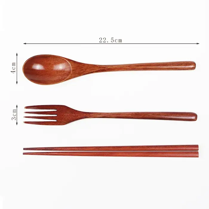 Cuillère fourchette baguettes couverts portables ensemble