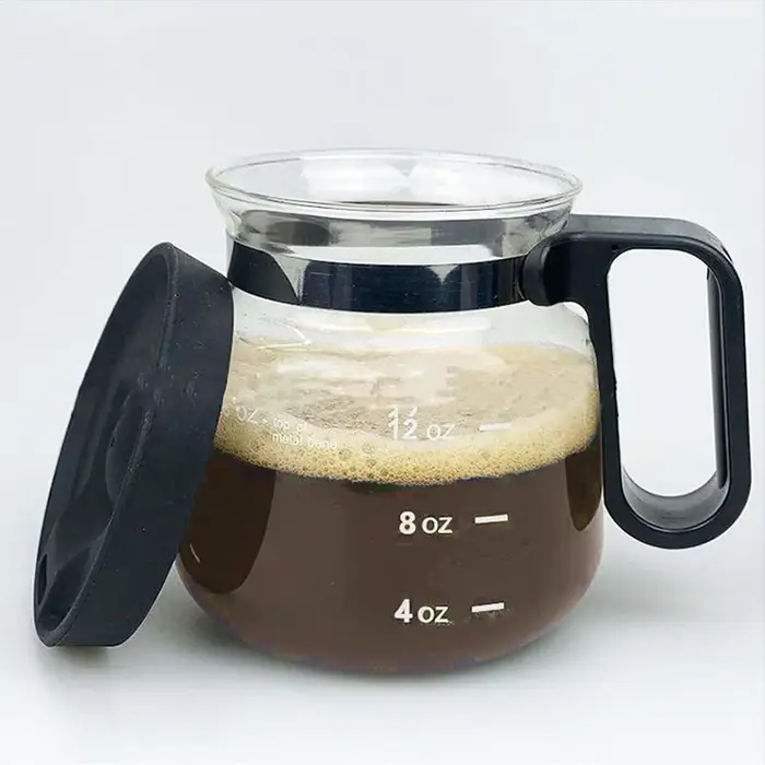 Tasses à café en verre transparent 16oz tasses à café en verre tasse de voyage Pot tasses à boire avec couvercle pour boisson chaude et froide lait Latte Cappuccino
