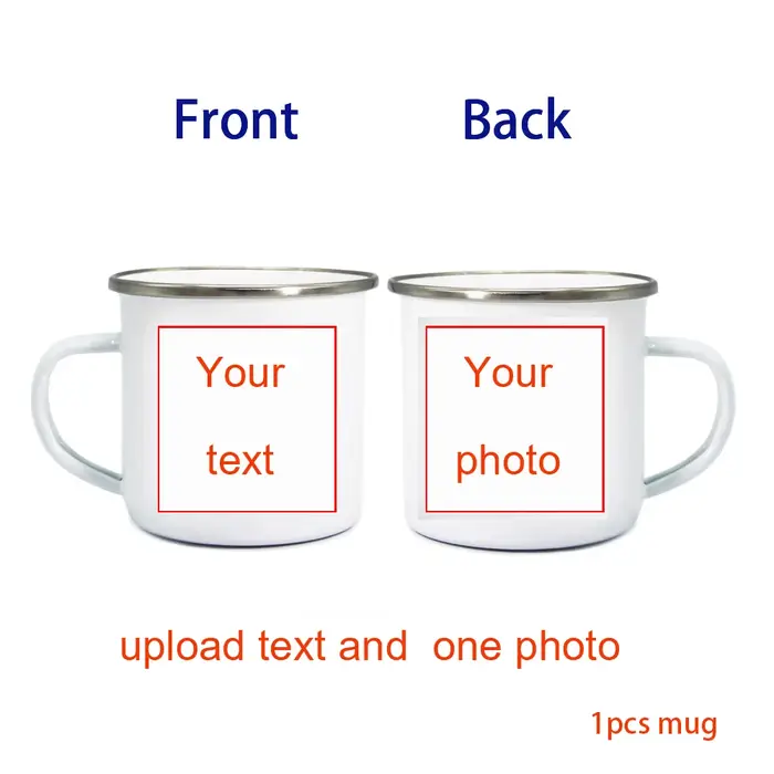 Mug en émail personnalisé avec photo/logo - Mini mug