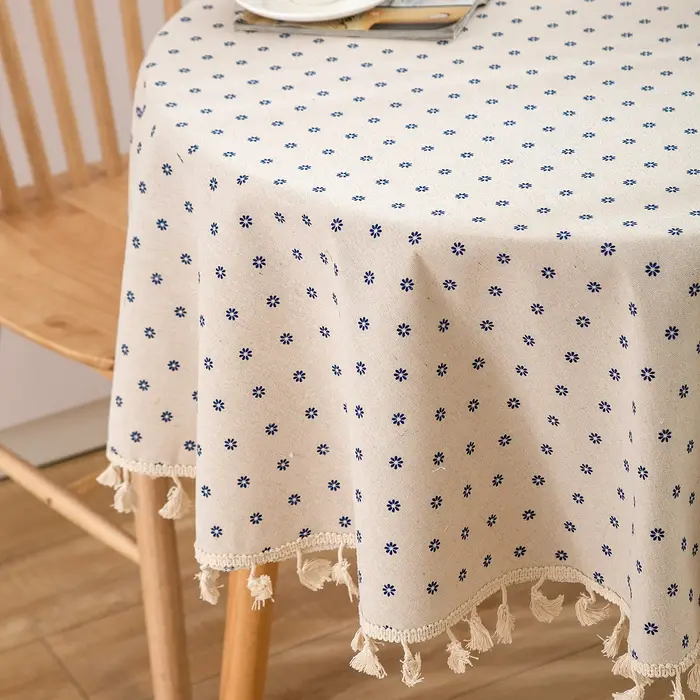Nappe à pampilles imprimées