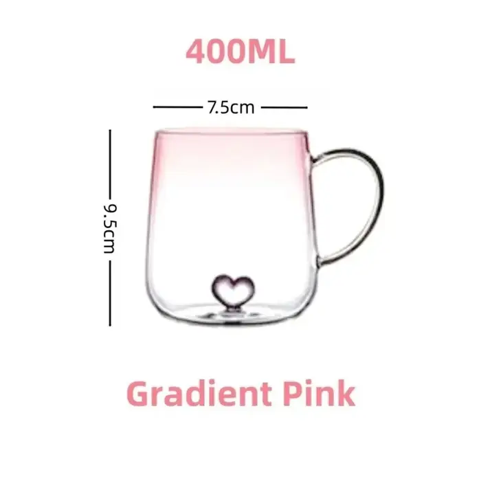 Nouvelle tasse en verre transparent dégradé