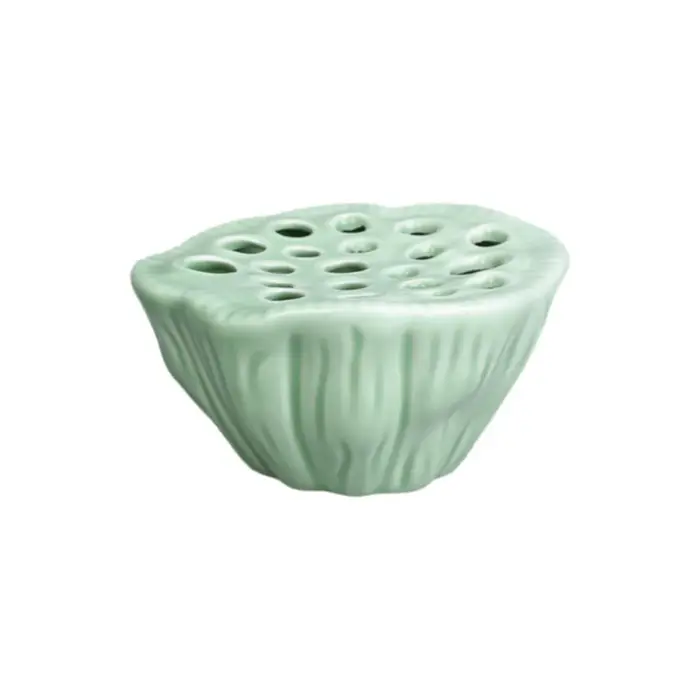 Vase en céramique de style chinois, lotus, signification zen, récipient hydroponique naturel, récipi