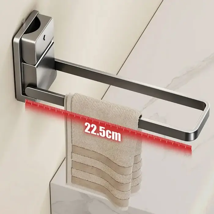 Porte-serviettes pliable à ventouse