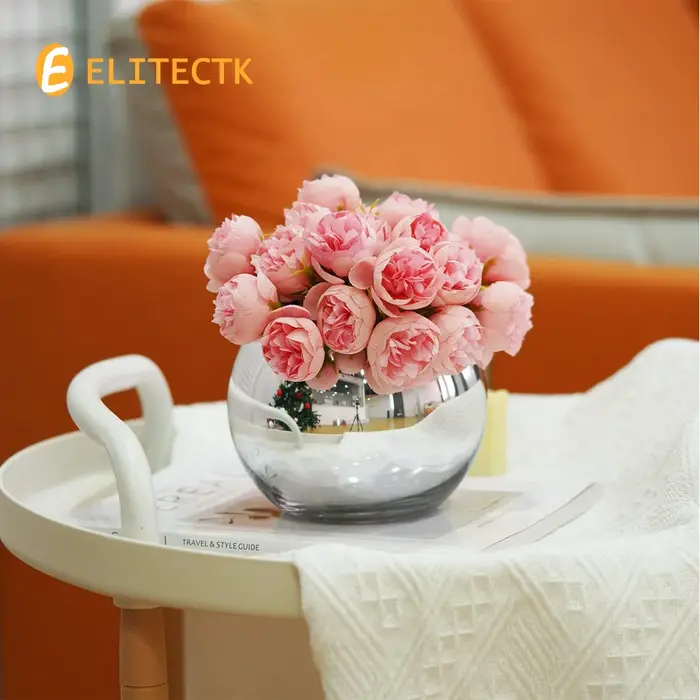 Vases de table esthétiques en verre convexe