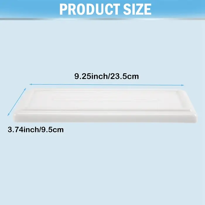 Assiette rectangulaire en porcelaine blanche