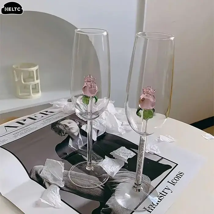 Verre à Cocktail Rose Créatif 3D
