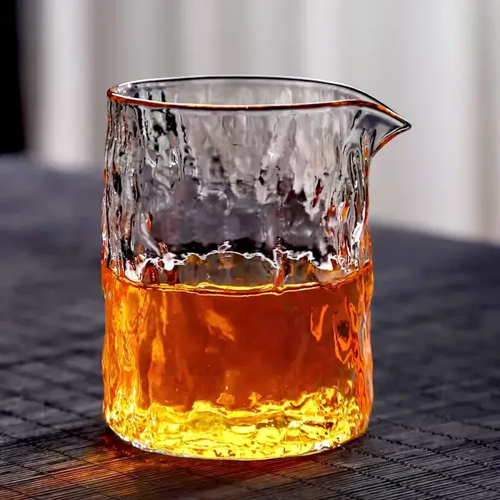 Tasse à thé transparente à motif de marteau irrégulier, tasses à thé Fair, pichet à thé Kung Fu, acc