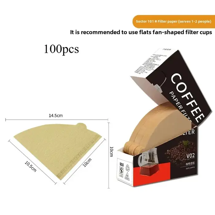 Filtres à café en papier à forte capacité d'infiltration, 100/200 pièces, pour 1 à 4 tasses, accesso