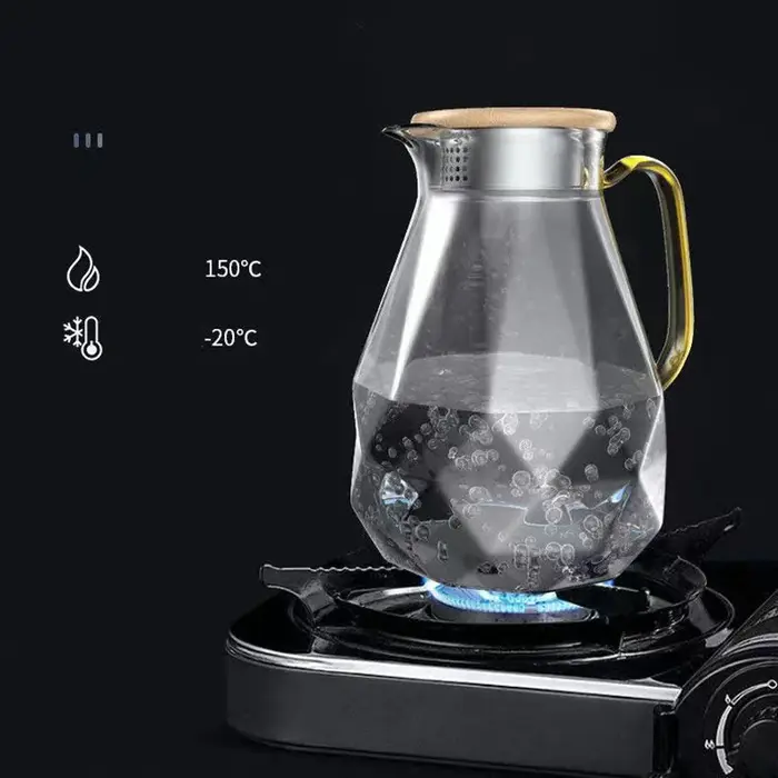 Théière en verre transparent résistant à la chaleur