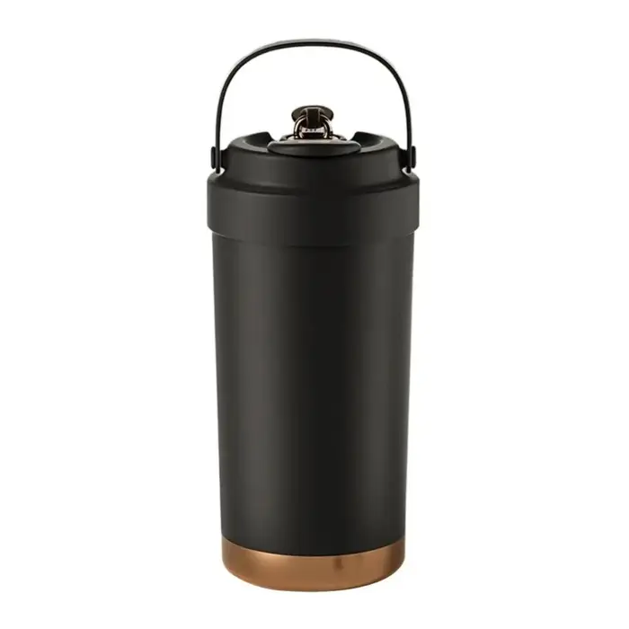 Mug de voyage 500 ml avec paille, bouteille d'eau isotherme sous vide en acier inoxydable, tasse à c