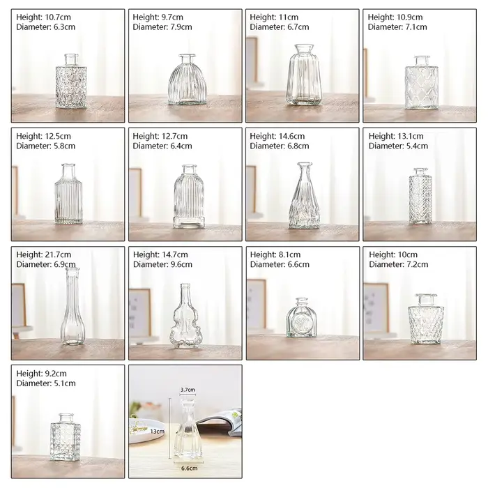 Vase en verre gaufré vintage pour salle d'étude