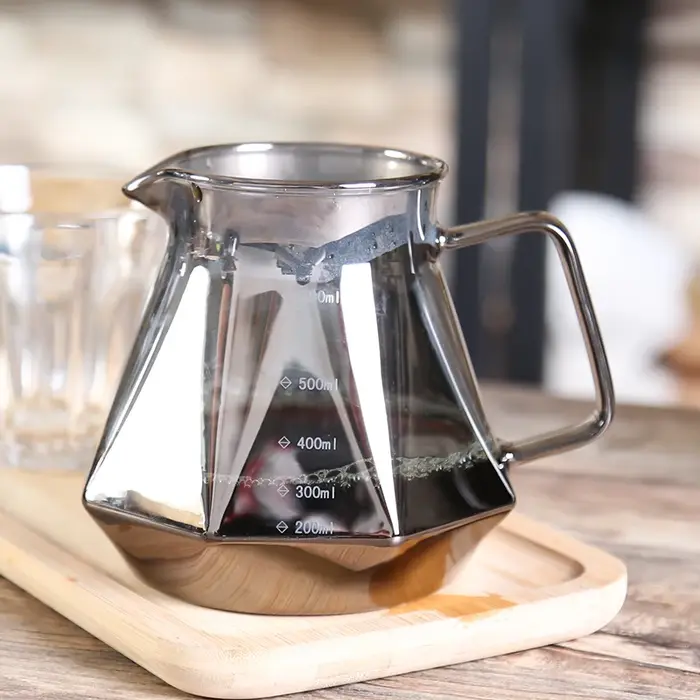 Pot en verre à haute teneur en Borosilicate avec poignée