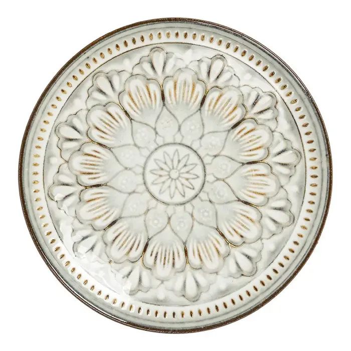 Assiette en céramique sous glaçure rétro
