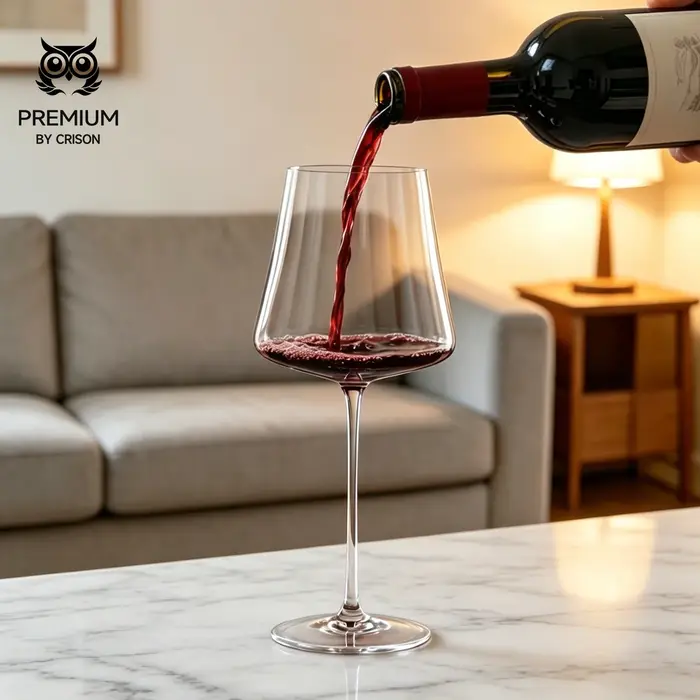 CRISON série haut de gamme verre de cristal rayure verre à vin rouge verre européen à pieds hauts Ca