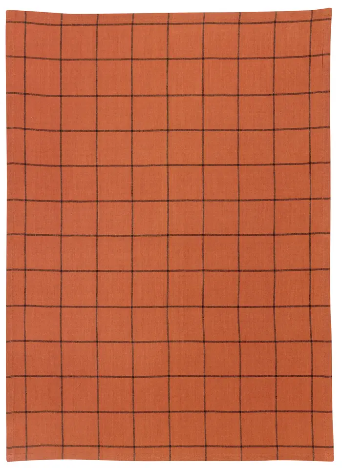 Torchon Metis Kilia carreaux Brique 50 x 70