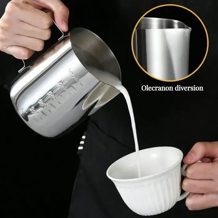 Tasse graduée en acier inoxydable pour café