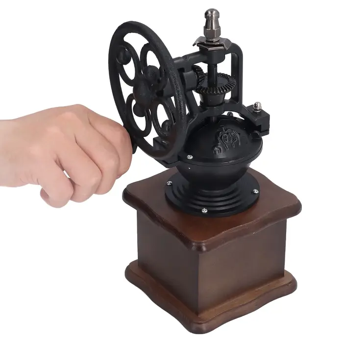 Moulin à café manuel de style rétro, robuste, durable, exquis, portable, pour la maison, la cuisine 
