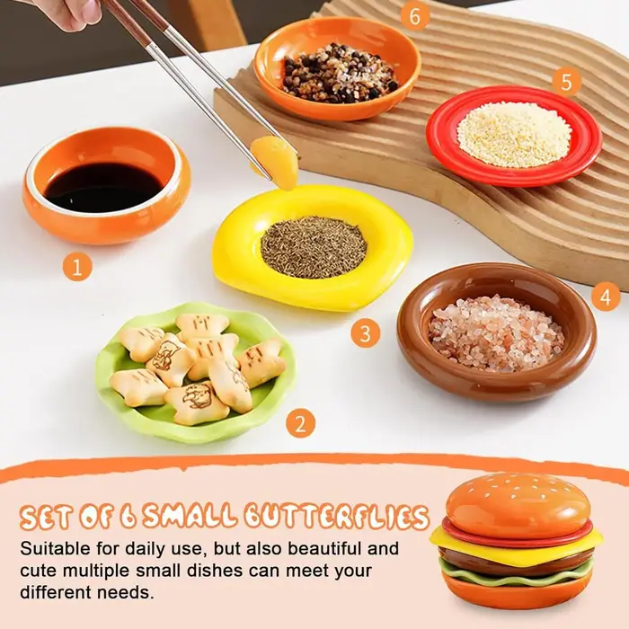 Ensemble d'assiettes à hamburger empilables