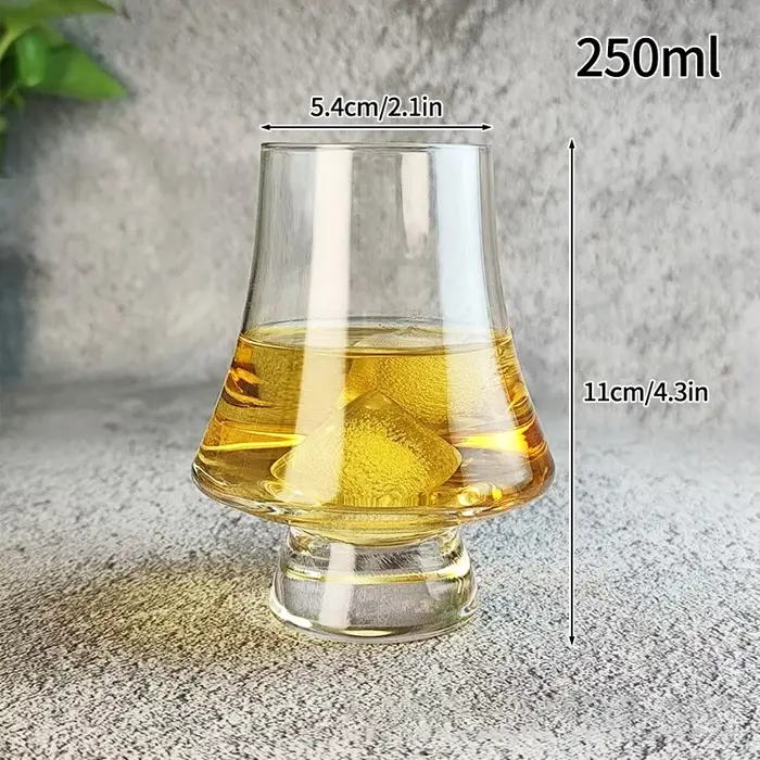 1 verre à whisky transparent, verre de dégustation, verre à vin, verre à brandy, verre à scotch, ver