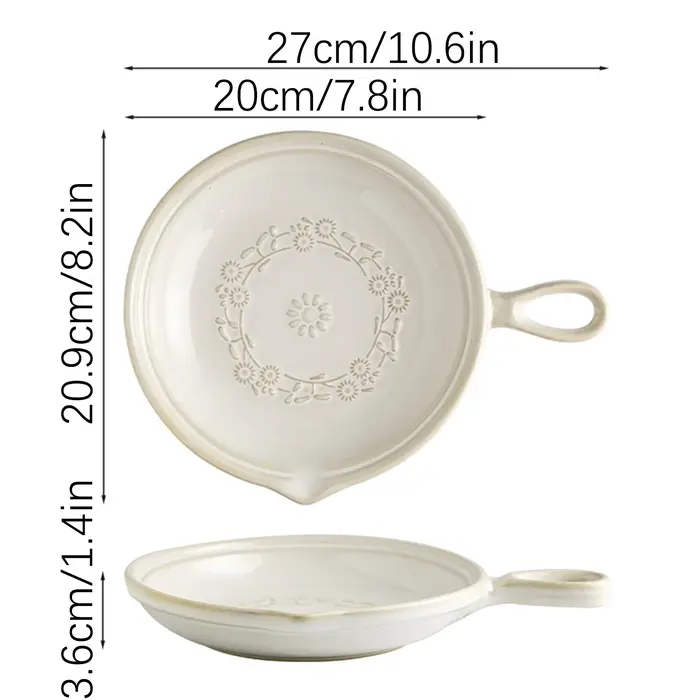 Assiette en céramique de style japonais rétro