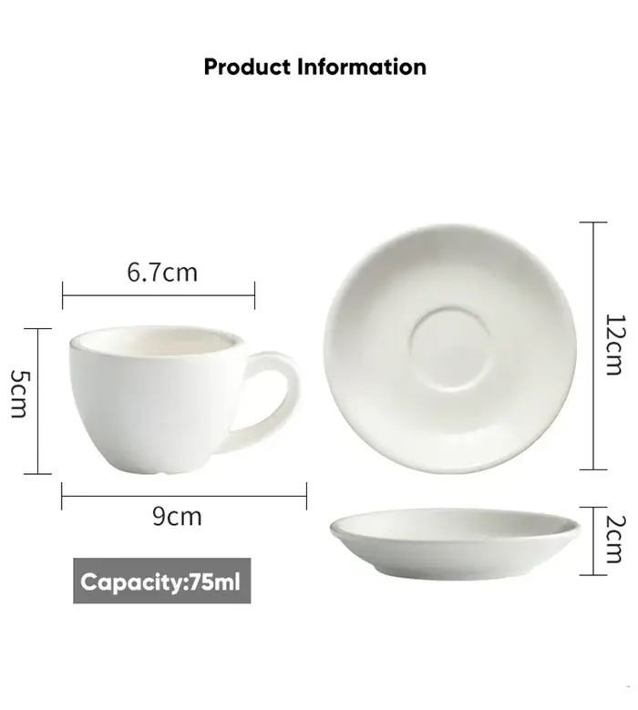 Tasse à café en céramique colorée 75ml