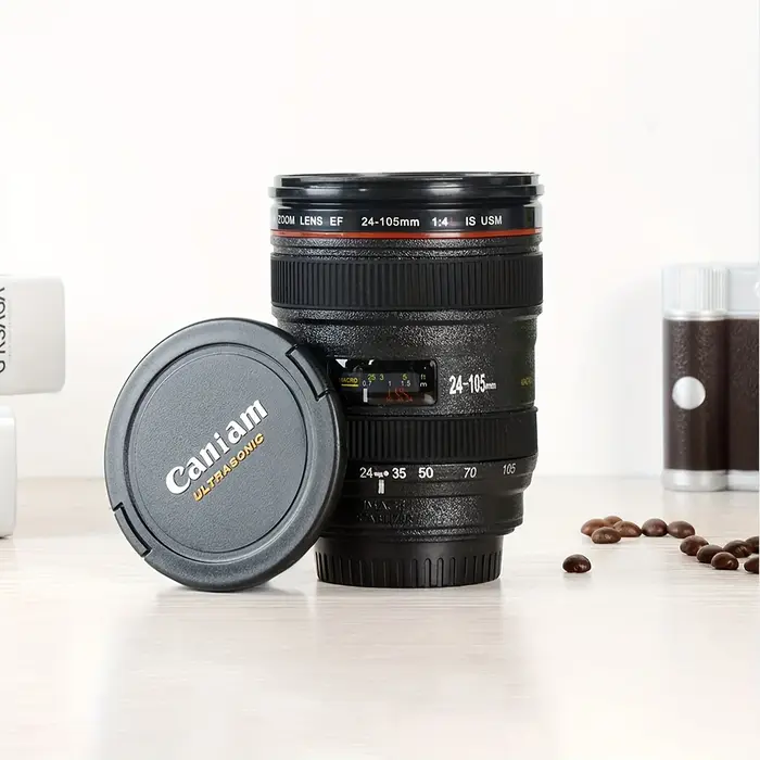 1 tasse à café en forme d'objectif d'appareil photo, tasse amusante en forme d'objectif photo, excel