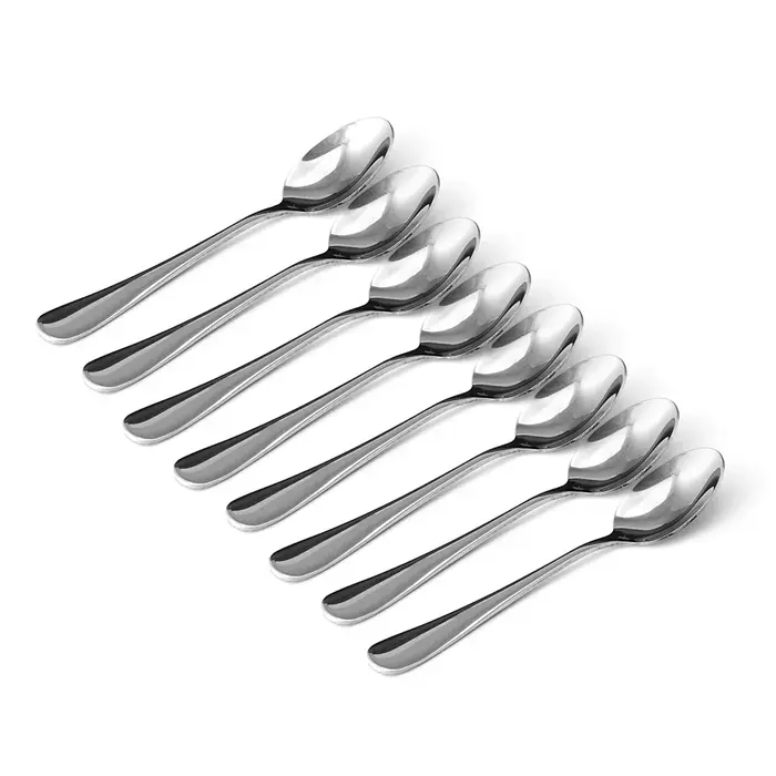 Cuillère à café en acier inoxydable, 8 pièces, lavable au lave-vaisselle, fourniture nutritionnelle