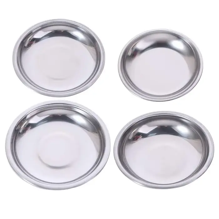 Plats d'assaisonnement de collations alimentaires durables en acier inoxydable