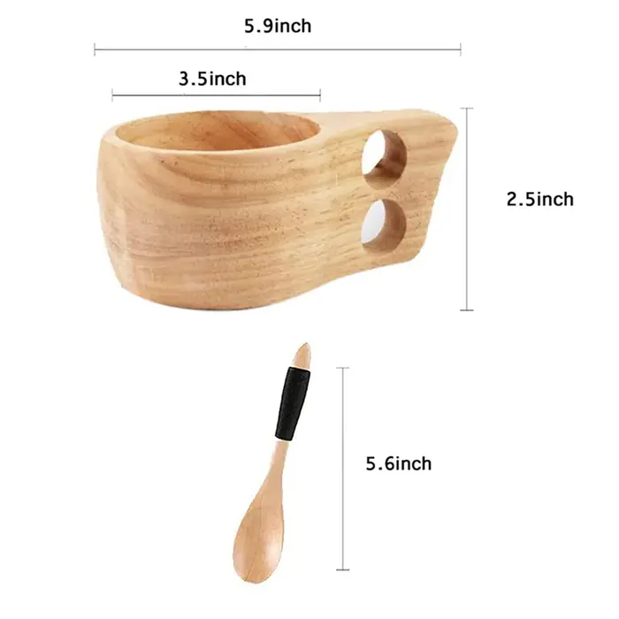 8Pack tasse en bois de Style nordique Kuksa