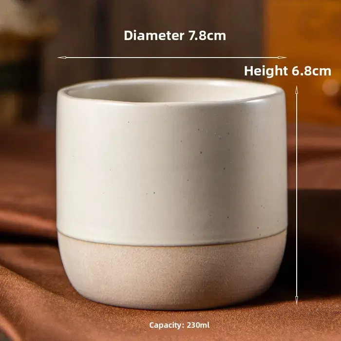 Tasse à café en céramique ronde japonaise faite à la main