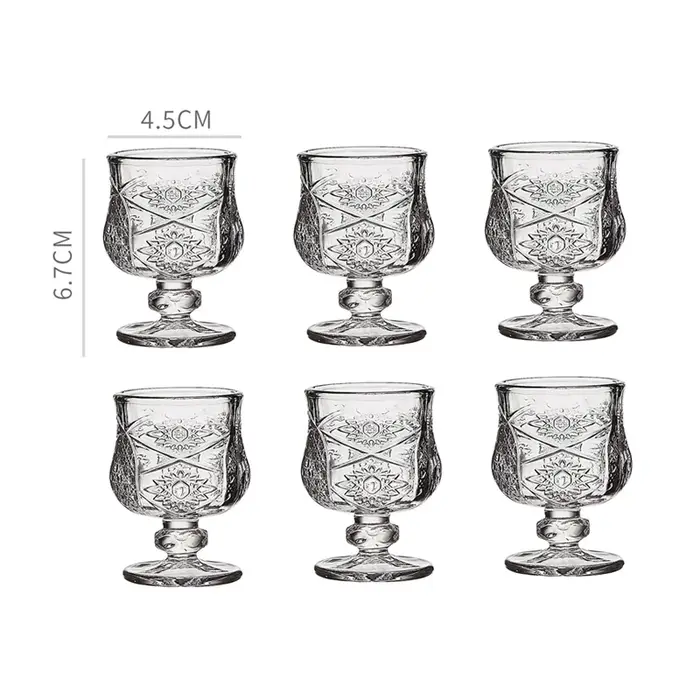 Verre à Cocktail exquis de 50ml, petit verre à vin sculpté Vintage, verre à vin doux Transparent, ta