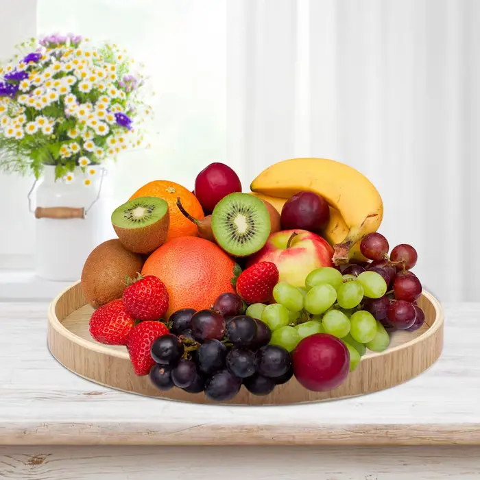 Assiette de service en bois