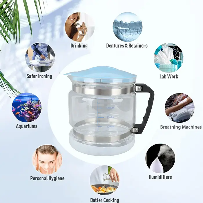 Récipient à eau en verre polyvalent
